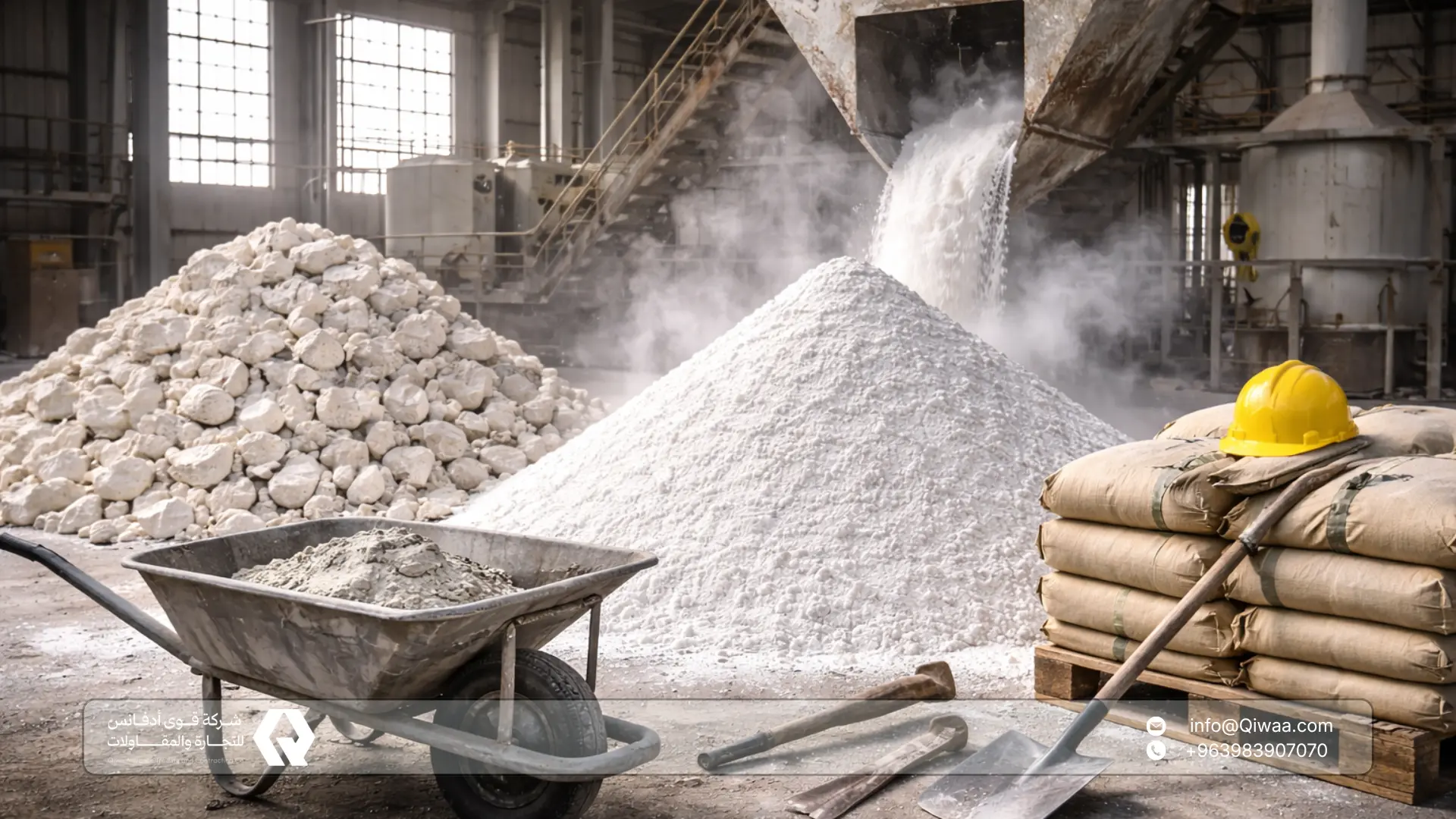 الاستخدامات الصناعية للكلس الحي والمطفأ في سوريا