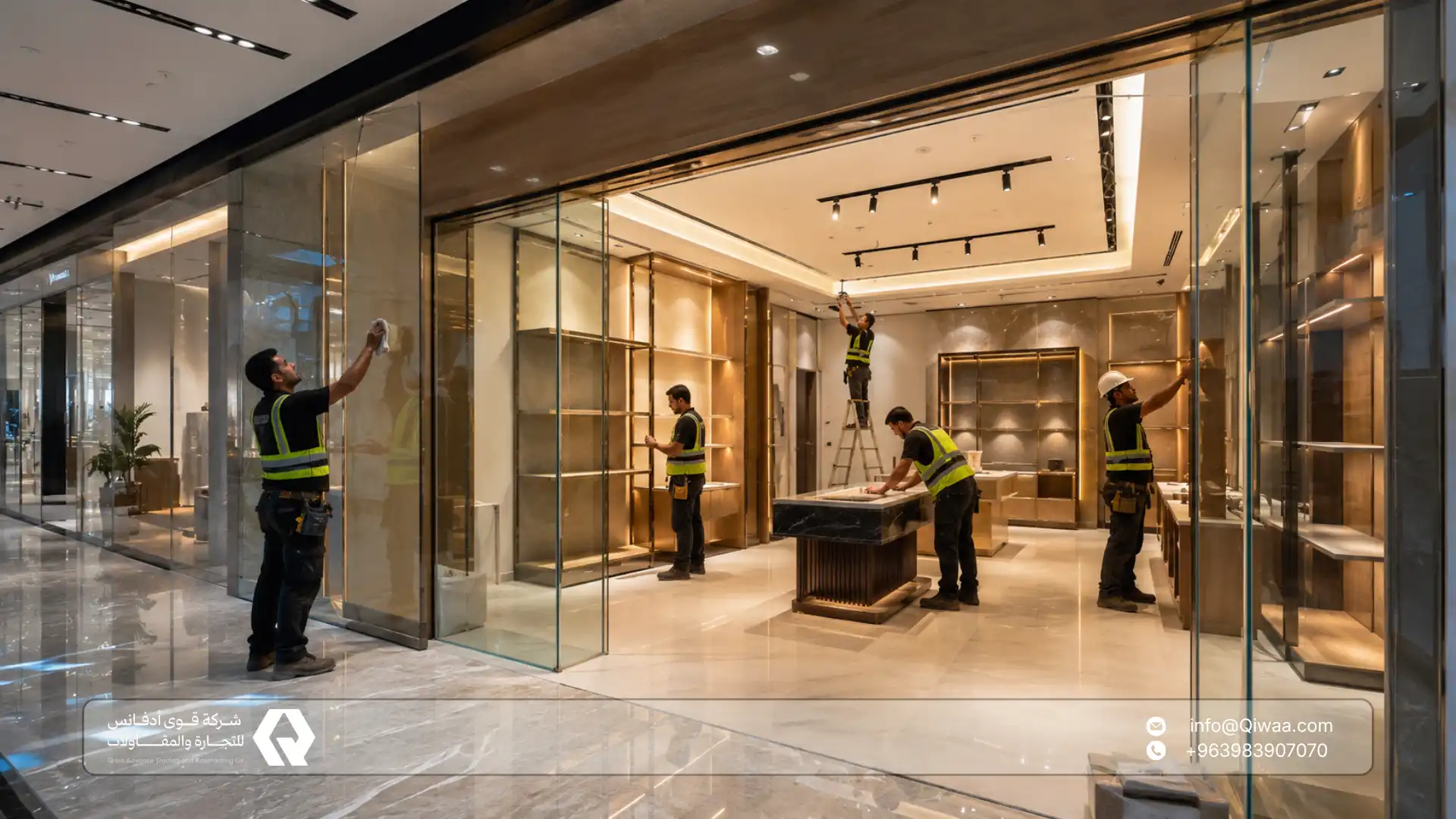 أعمال التجهيز الداخلي Fit-out في سوريا للمجمعات التجارية وصالات العرض