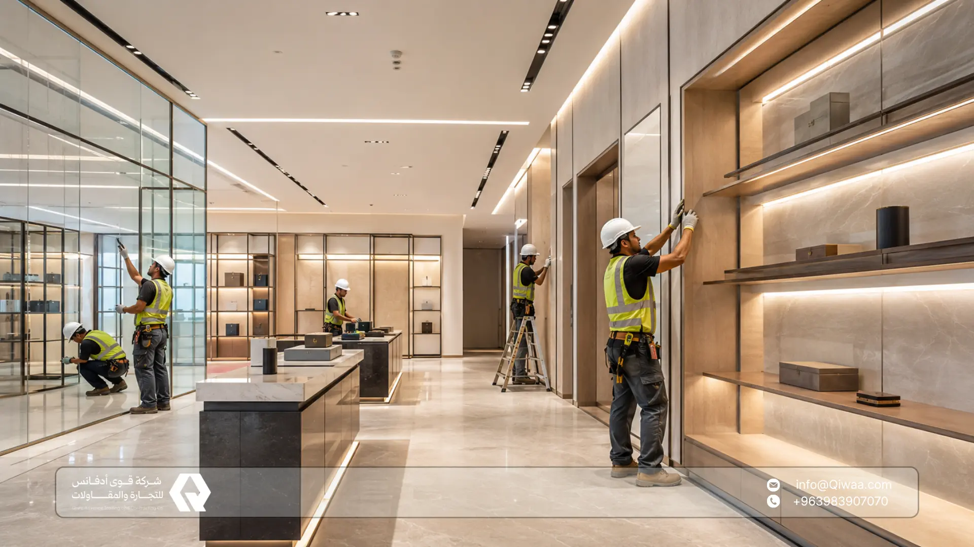أعمال التجهيز الداخلي Fit-out في سوريا للمجمعات التجارية وصالات العرض 2 التجهيز الداخلي للمجمعات التجارية حركة الزوار والتشغيل اليومي(1)